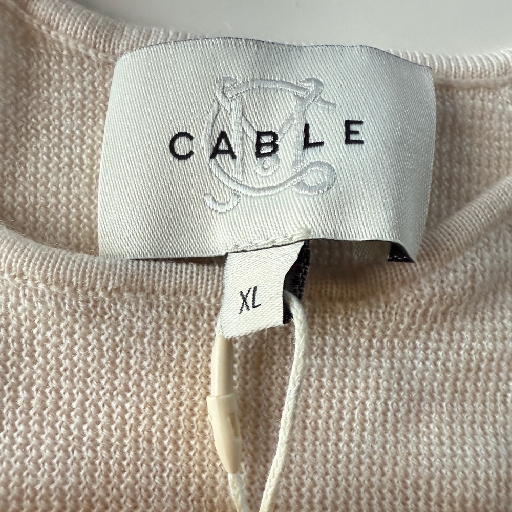 Cable Melbourne Superfine Merino Singlet Knit Tank in Ecru NWT Size XL US 12 - Picture 3 of 11